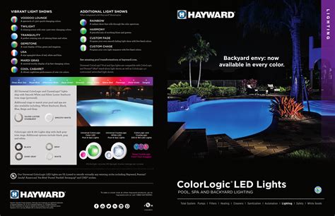 hayward colorlogic lights manual